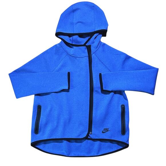 Nike Tech Fleece Blue Hoodie Cape Athletic Jacket Women's XL - Picture 1 of 7